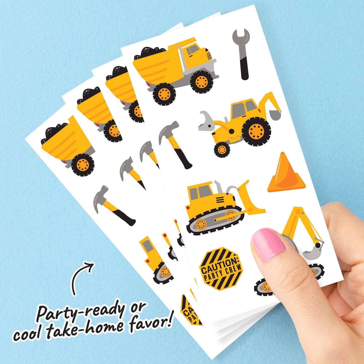 Dig It - Construction Temporary Tattoos - 96 Ct