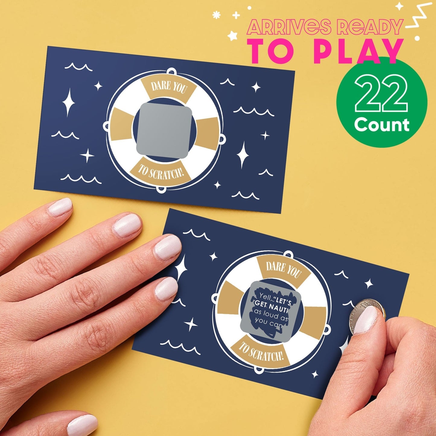 Let's Get Nauti Dare Scratch Off Card Game - 22 Ct