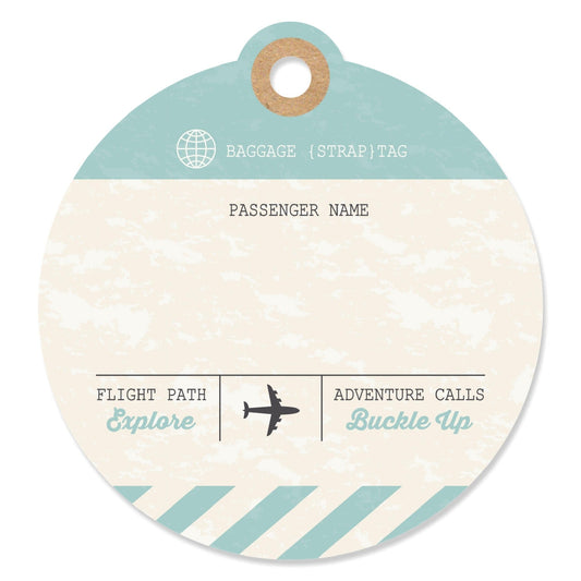 World Awaits - Travel Themed Party Favor Gift Tags (Set of 20)