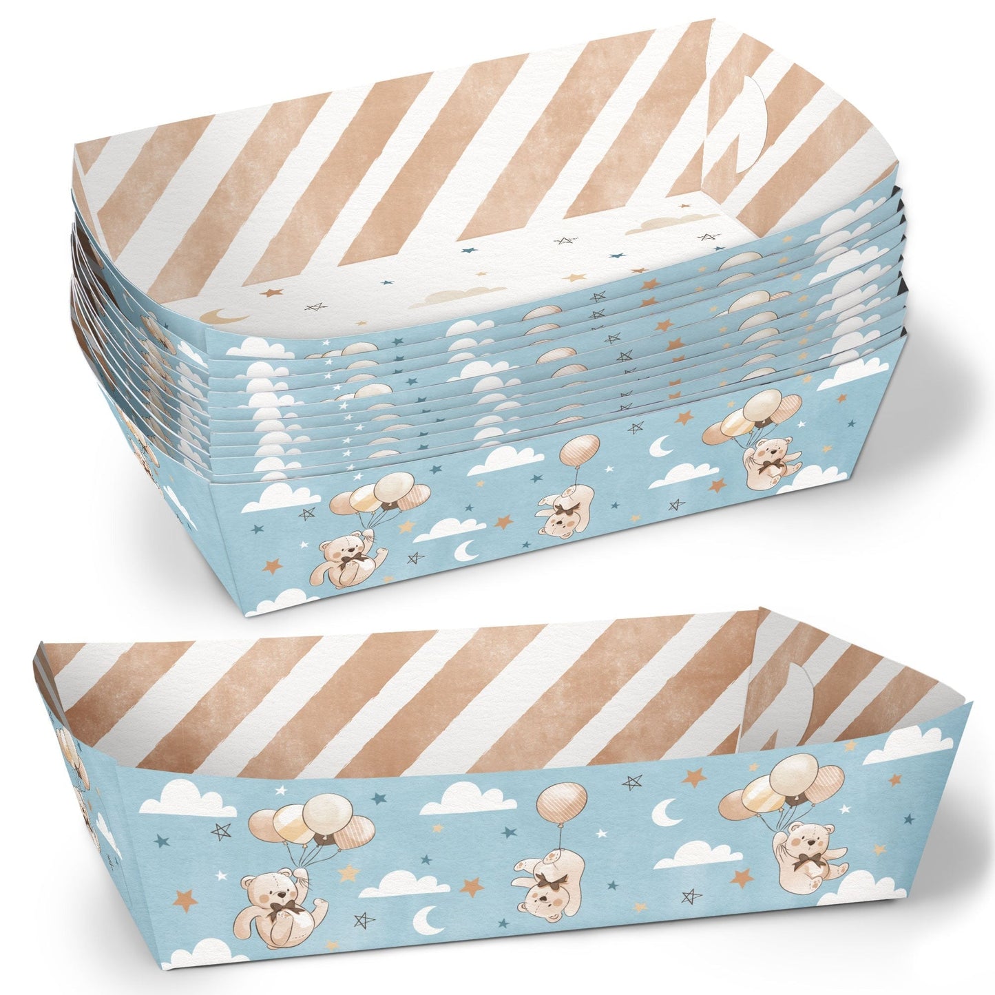 We Can Bearly Wait Teddy Bear Party Paper Food Trays
