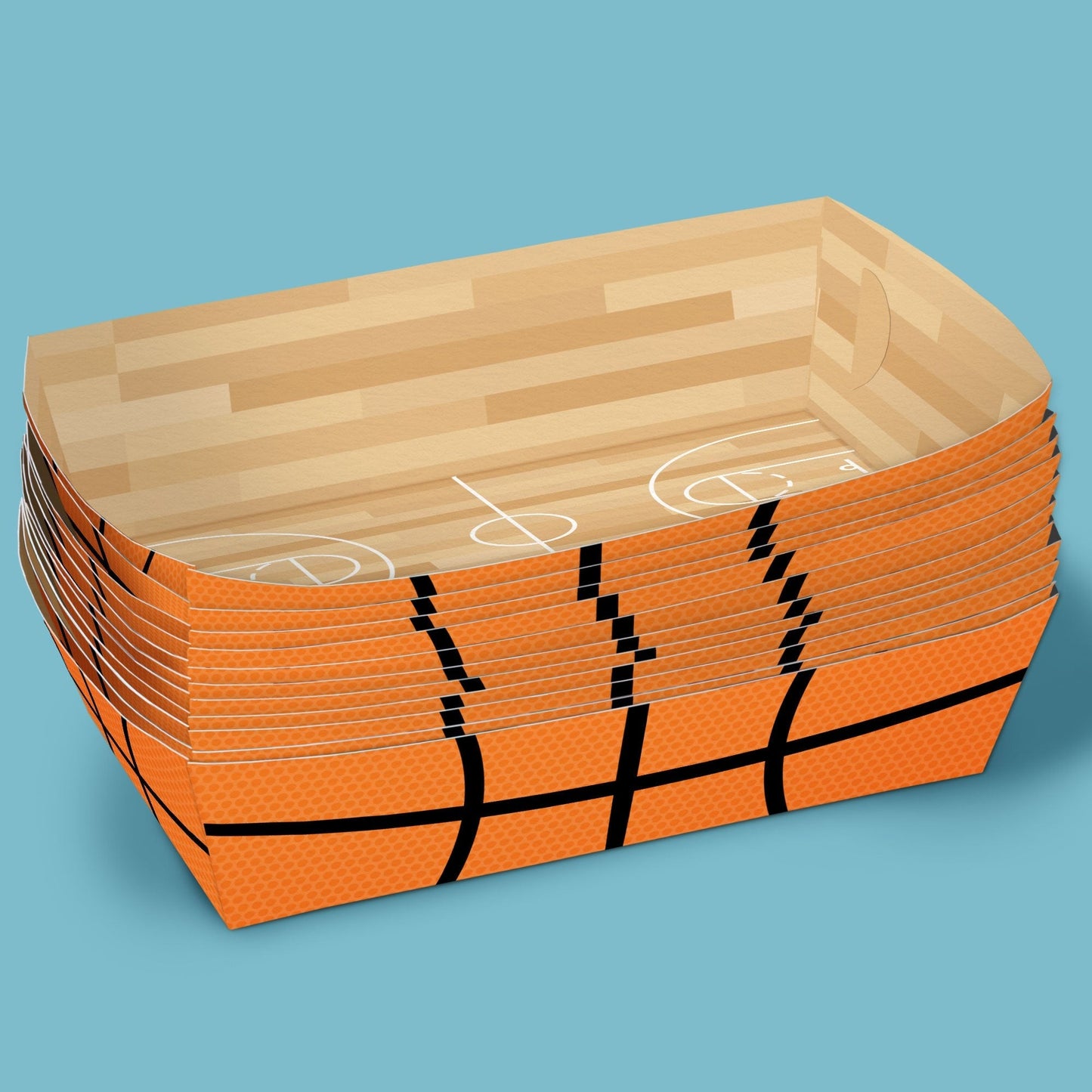 Basketball Party Paper Food Trays