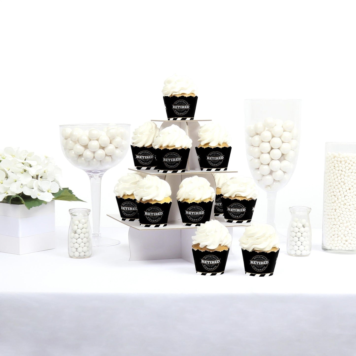 Happy Retirement - Retirement Party Decorations - Party Cupcake Wrappers - Set of 12
