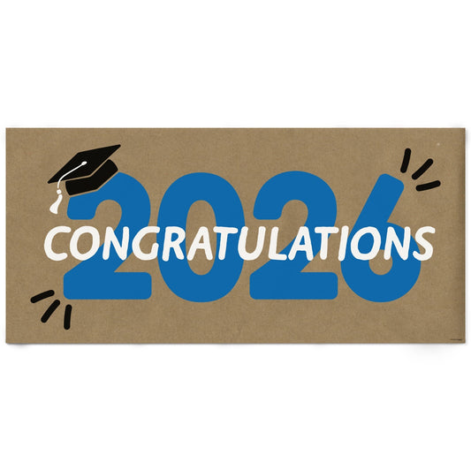 Blue 2026 Grad Kraft Banner