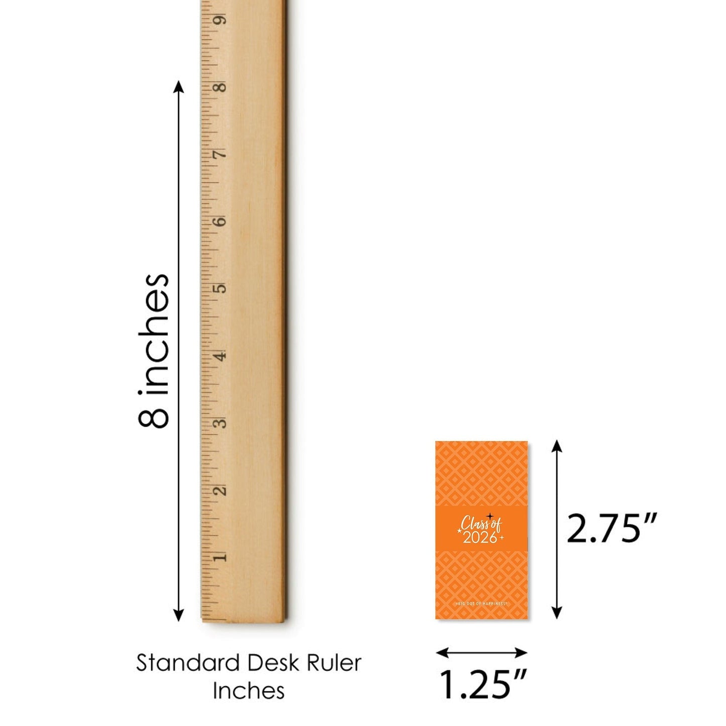 Orange Grad - Best is Yet to Come - Mini Candy Bar Wrapper Stickers - 2026 Orange Graduation Party Small Favors - 40 Count