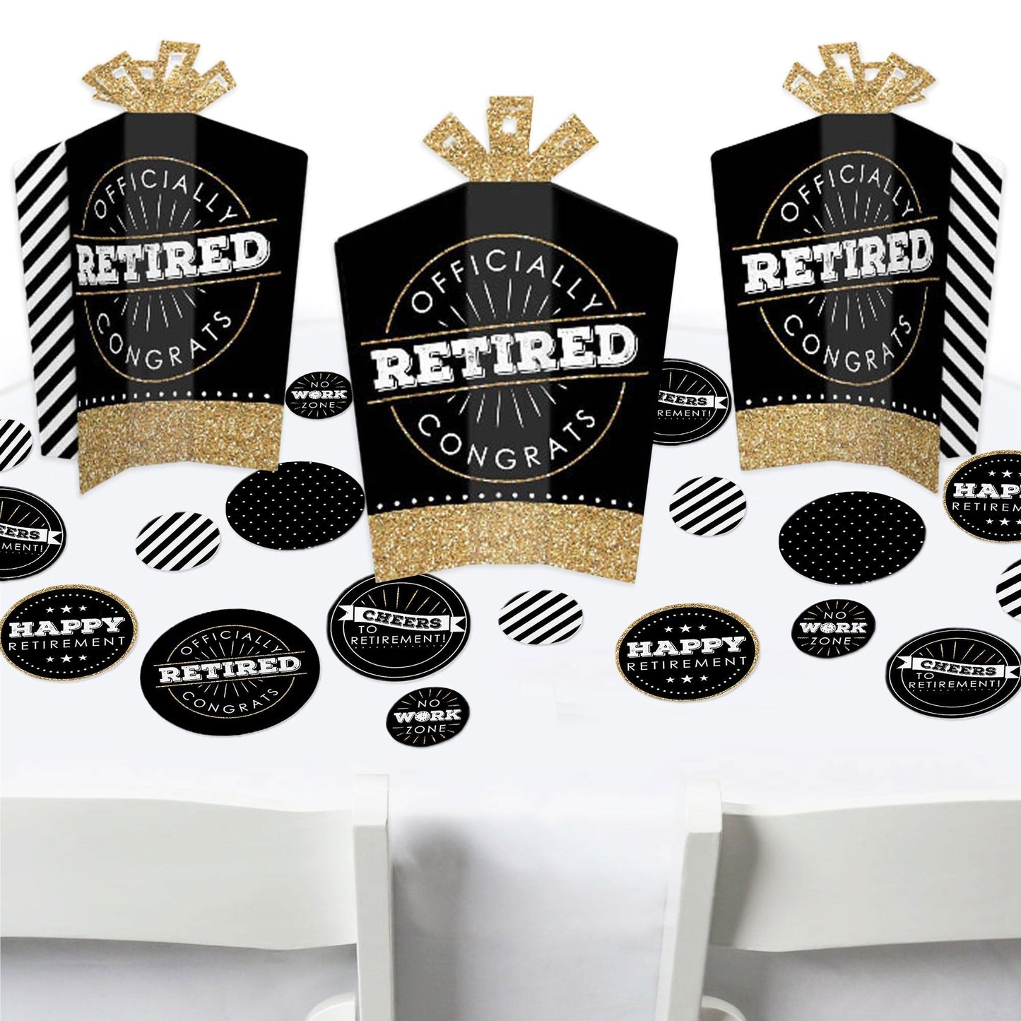 Happy Retirement - Retirement Party Decor and Confetti - Terrific Table Centerpiece Kit - Set of 30
