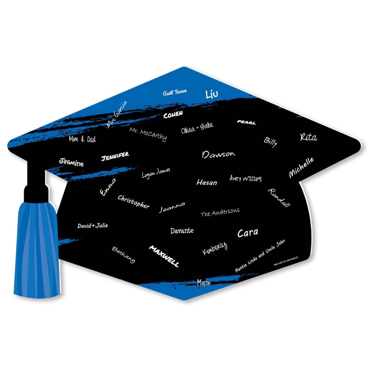 Blue Grad - Best is Yet to Come - Grad Cap Guest Book Sign - Royal Blue Graduation Party Guestbook Alternative - Signature Mat