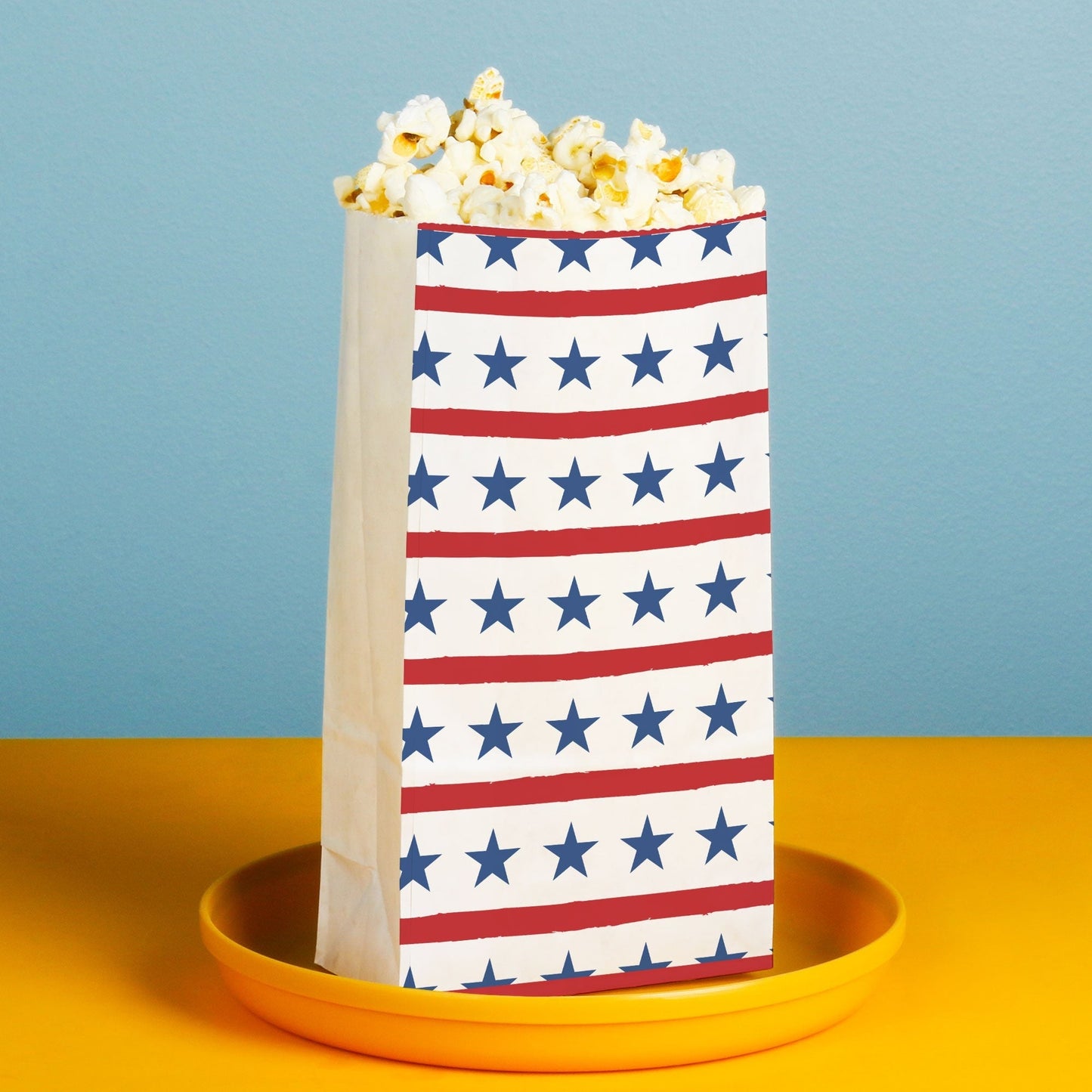Popcorn Bags - Stars & Stripes - 25 Ct