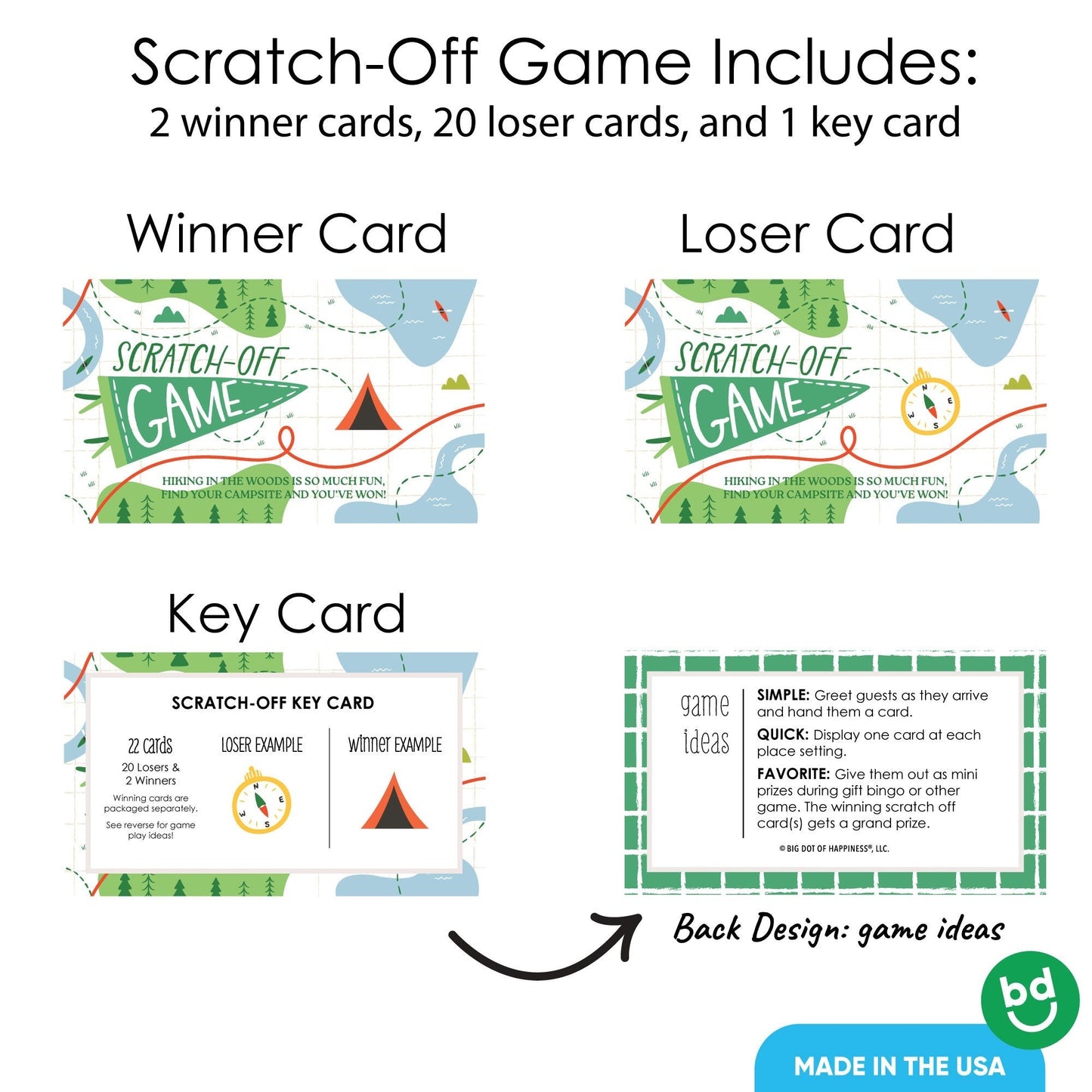 Camping Scratch Off Cards Game - 22 Ct