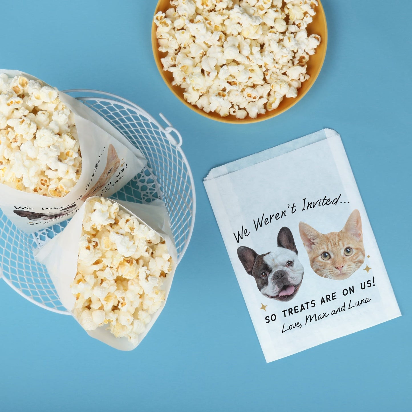 Custom Face Paper Treat Bags - Drinks On Us