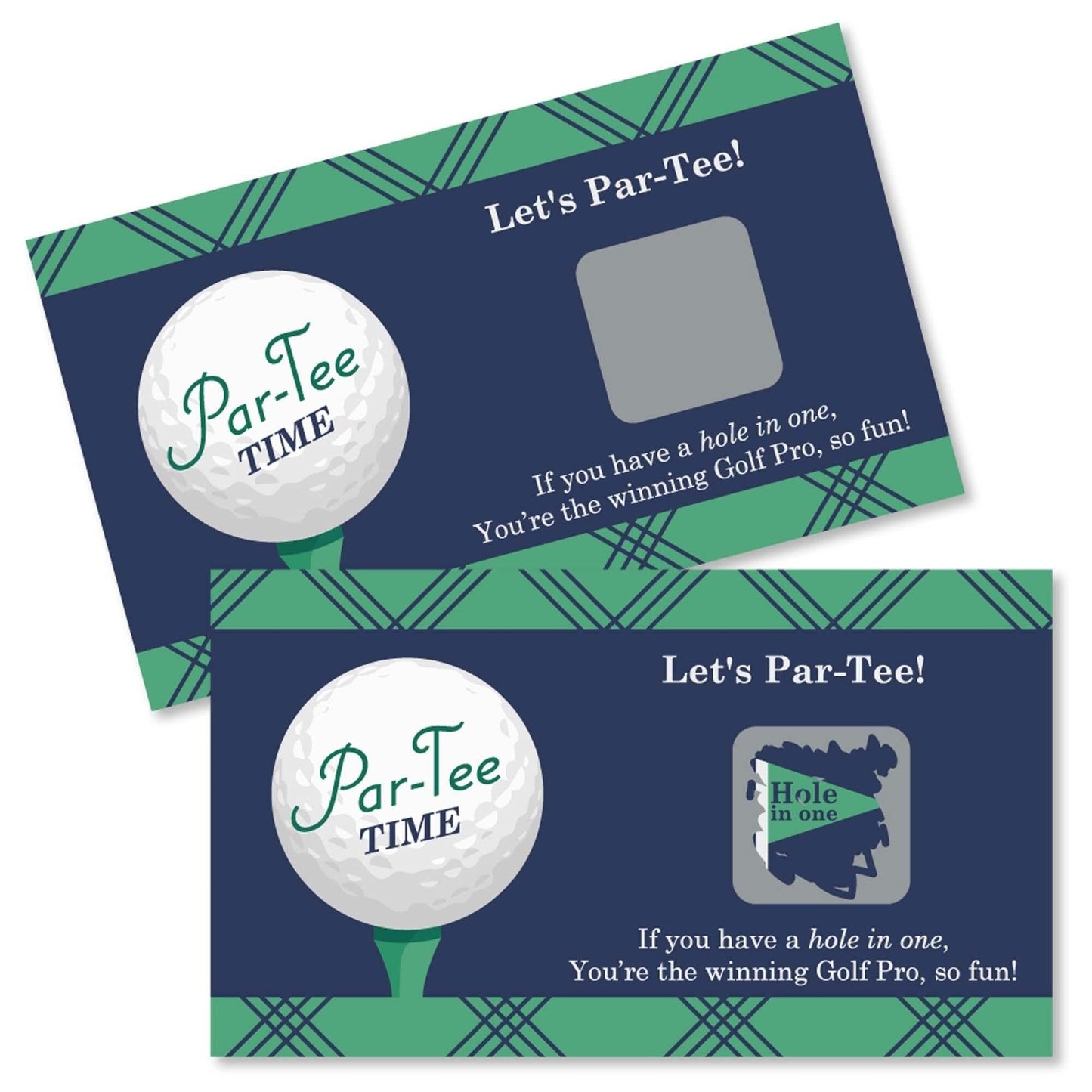Par-Tee Time - Golf - Birthday or Retirement Party Scratch Off Cards - 22 ct.