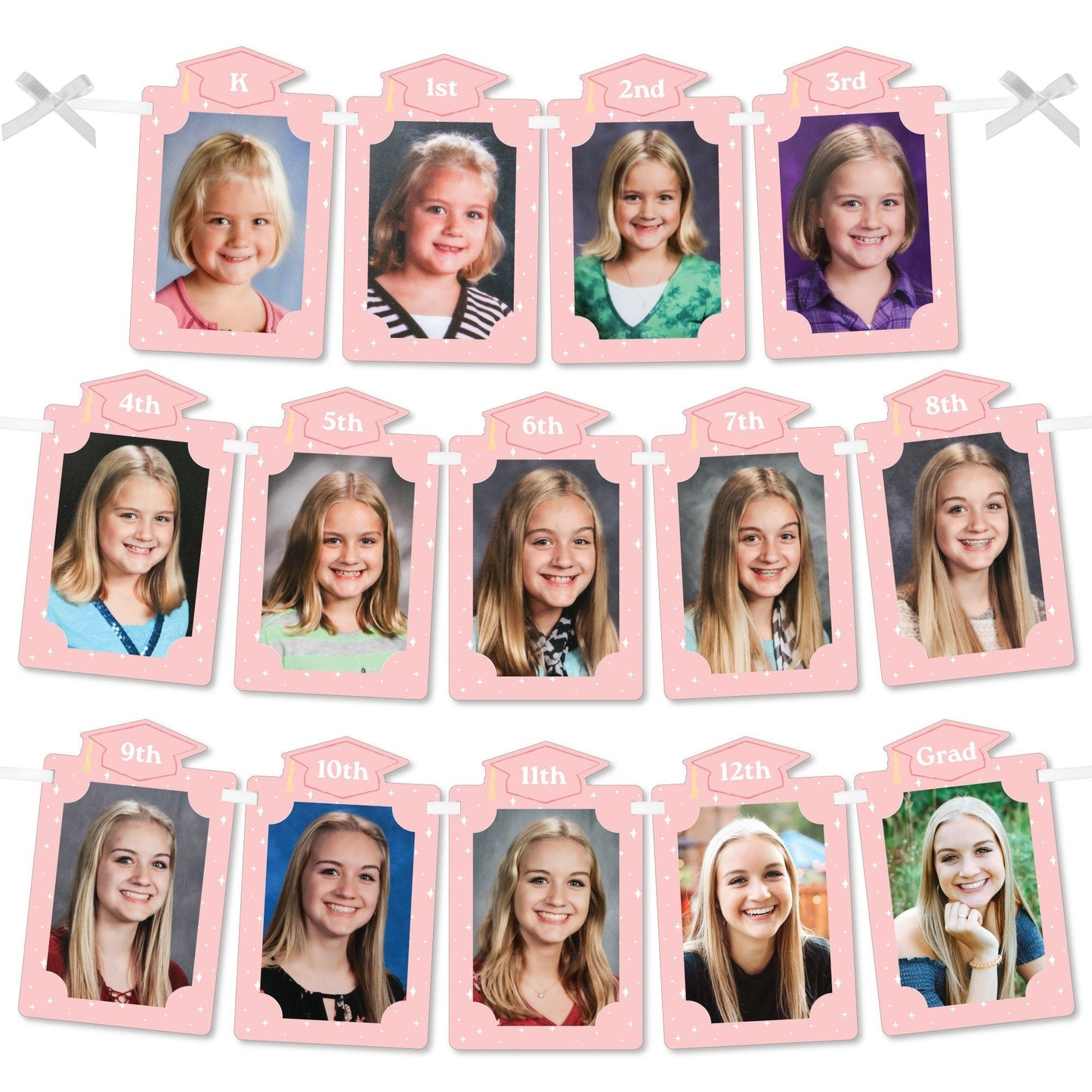 Pastel Grad K-12 School Picture Display - Photo Banner