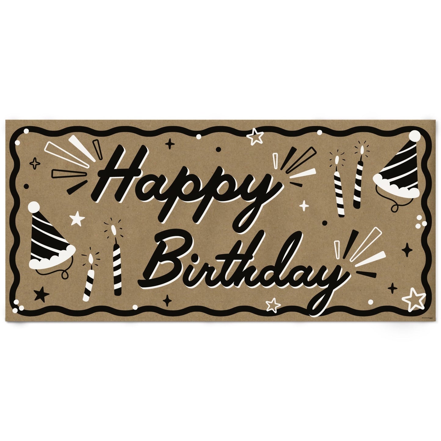 Happy Birthday Kraft Banner