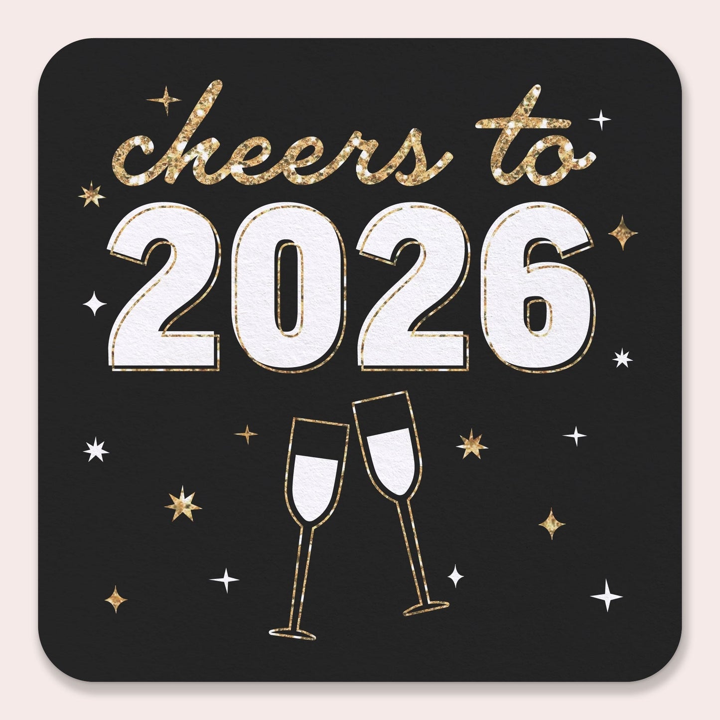 Drink Coasters - Hello New Year - 25 Ct