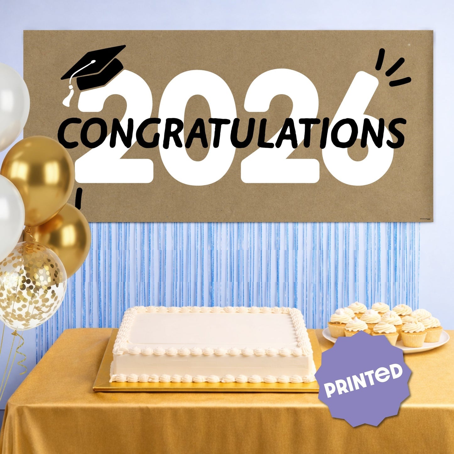 Black & White 2026 Grad Kraft Banner