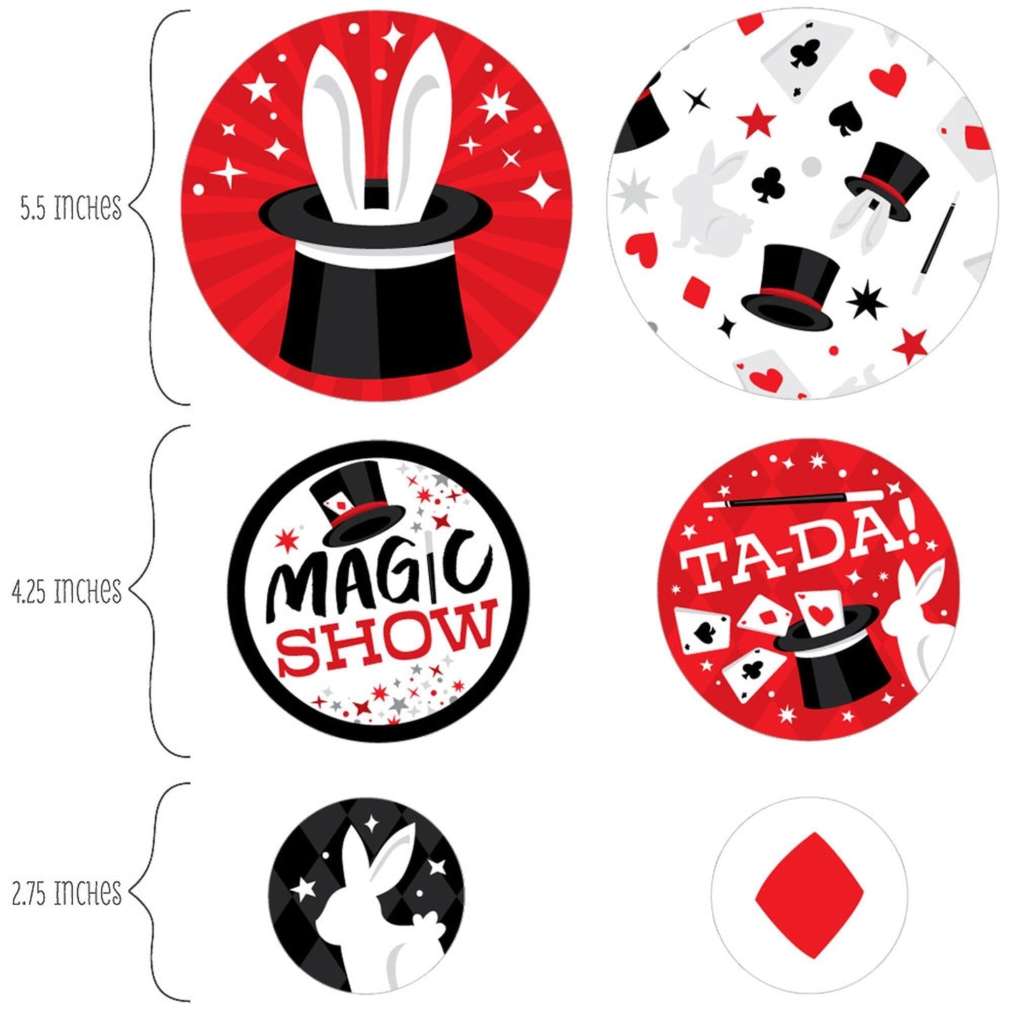 Ta-Da, Magic Show - Magical Birthday Party Giant Circle Confetti - Party Decorations - Large Confetti 27 Count