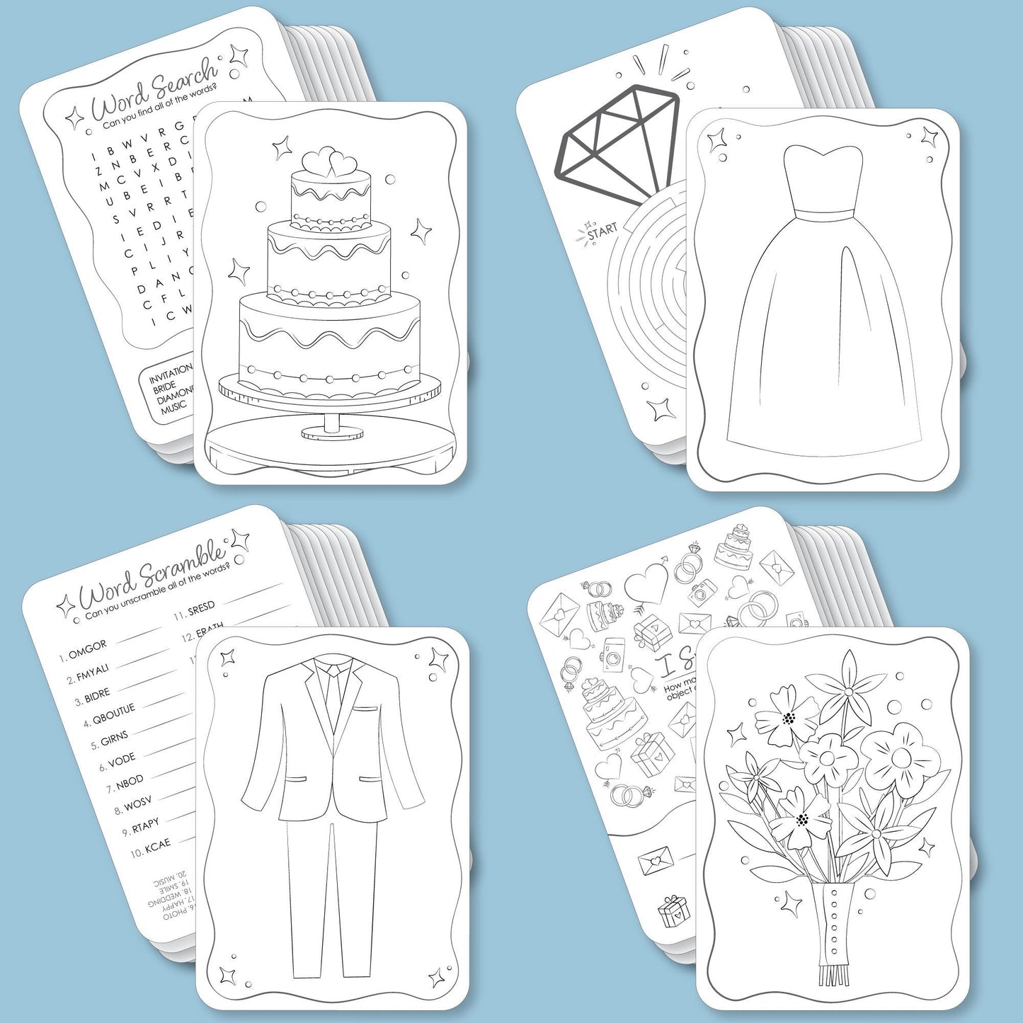 Kids Table Wedding Game Bundle