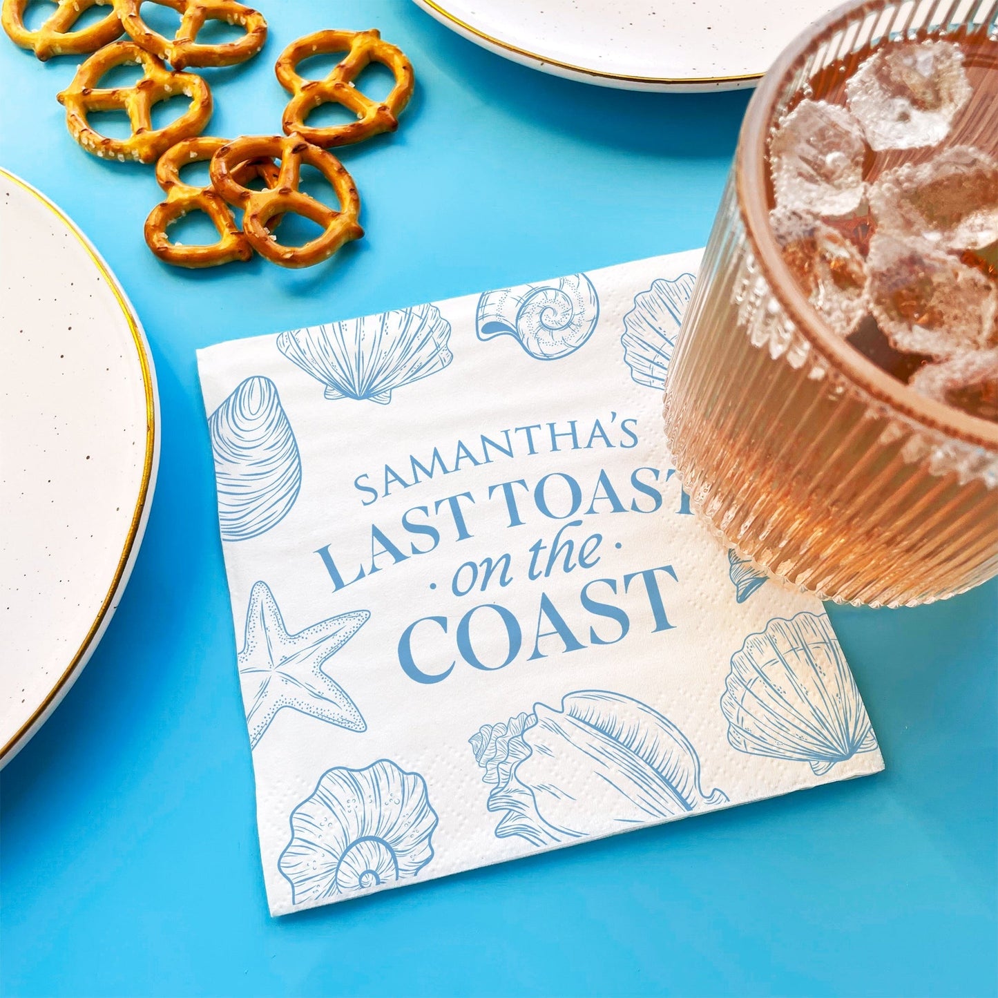 Custom Text - Last Toast On The Coast Napkins