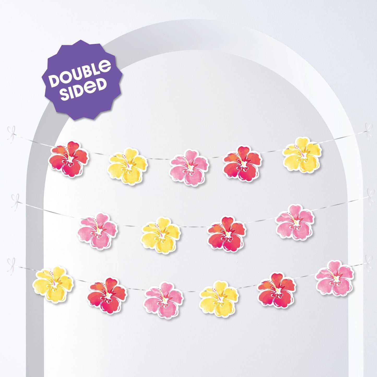 Hawaiian Luau Garland Banner - 15 Pc