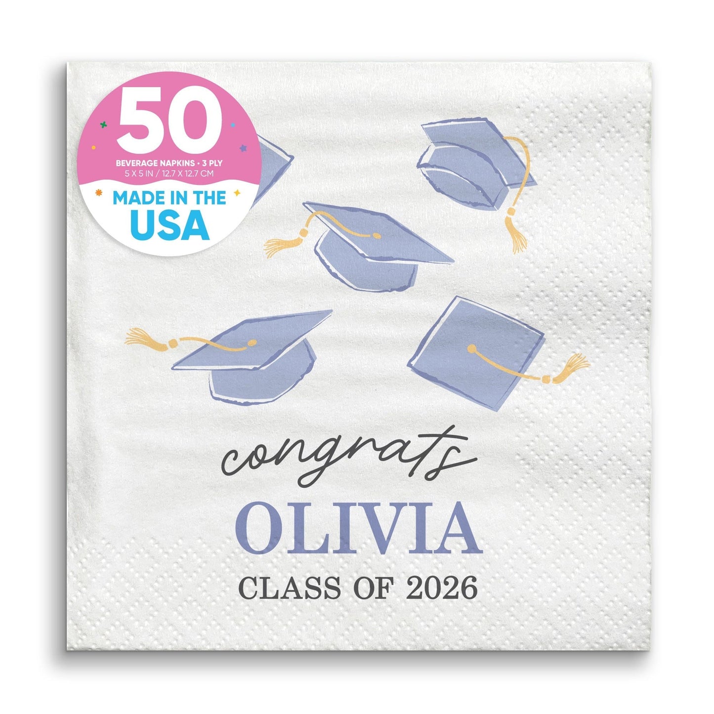 Custom Text - Pastel Grad Napkins