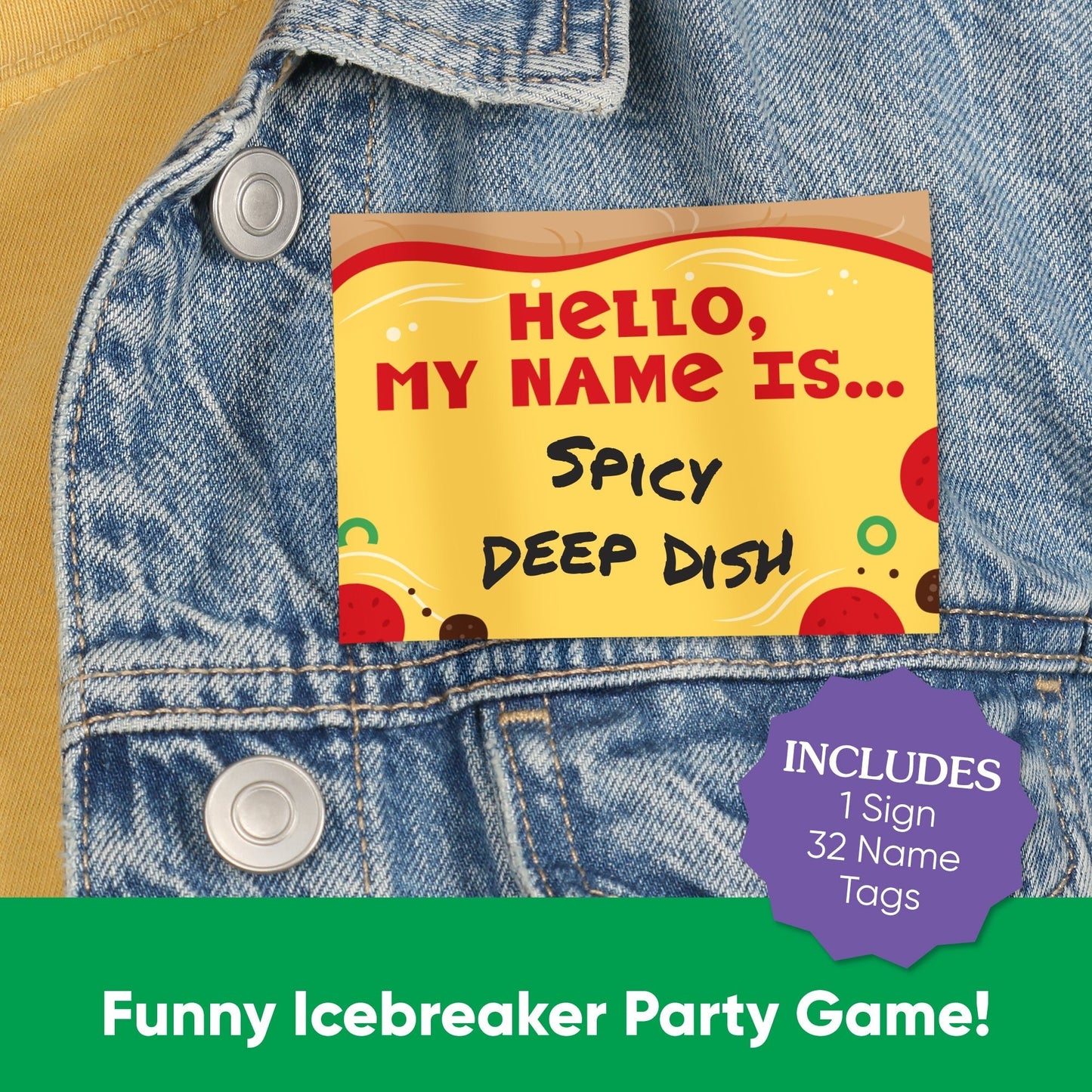 Pizza What's Your Name Party Game