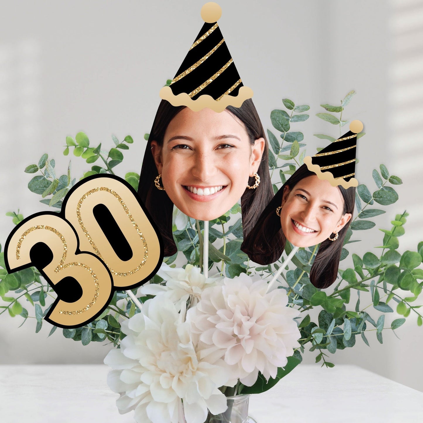 Custom Photo 30th Birthday Table Toppers - 15 Ct