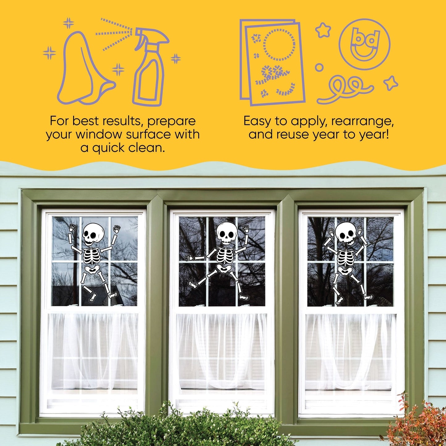Skeletons Window Clings