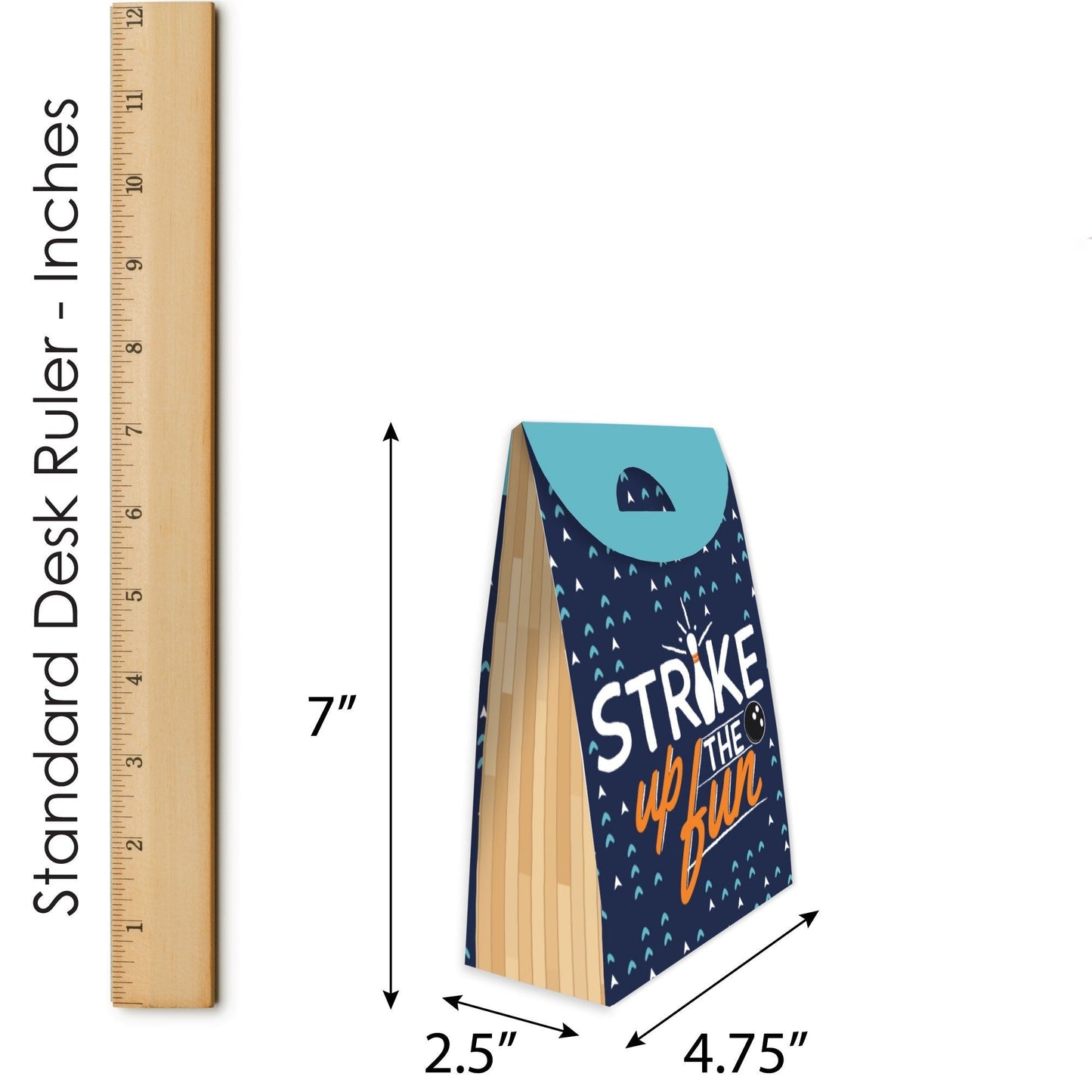Strike Up the Fun - Bowling - Birthday or Baby Shower Gift Favor Bags - Party Goodie Boxes - Set of 12