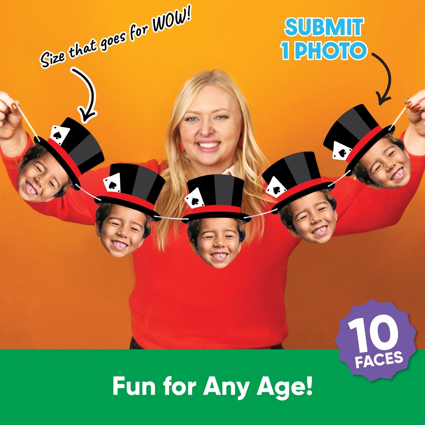 Custom Face Magic Show Garland Banner