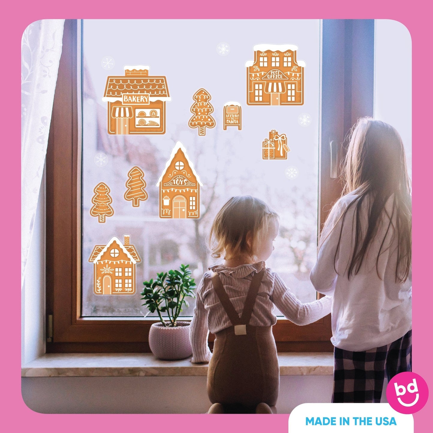Gingerbread Village Window Clings