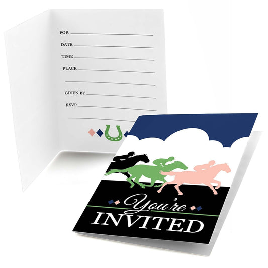 Kentucky Horse Derby - Fill In Horse Race Party Invitations - 8 ct