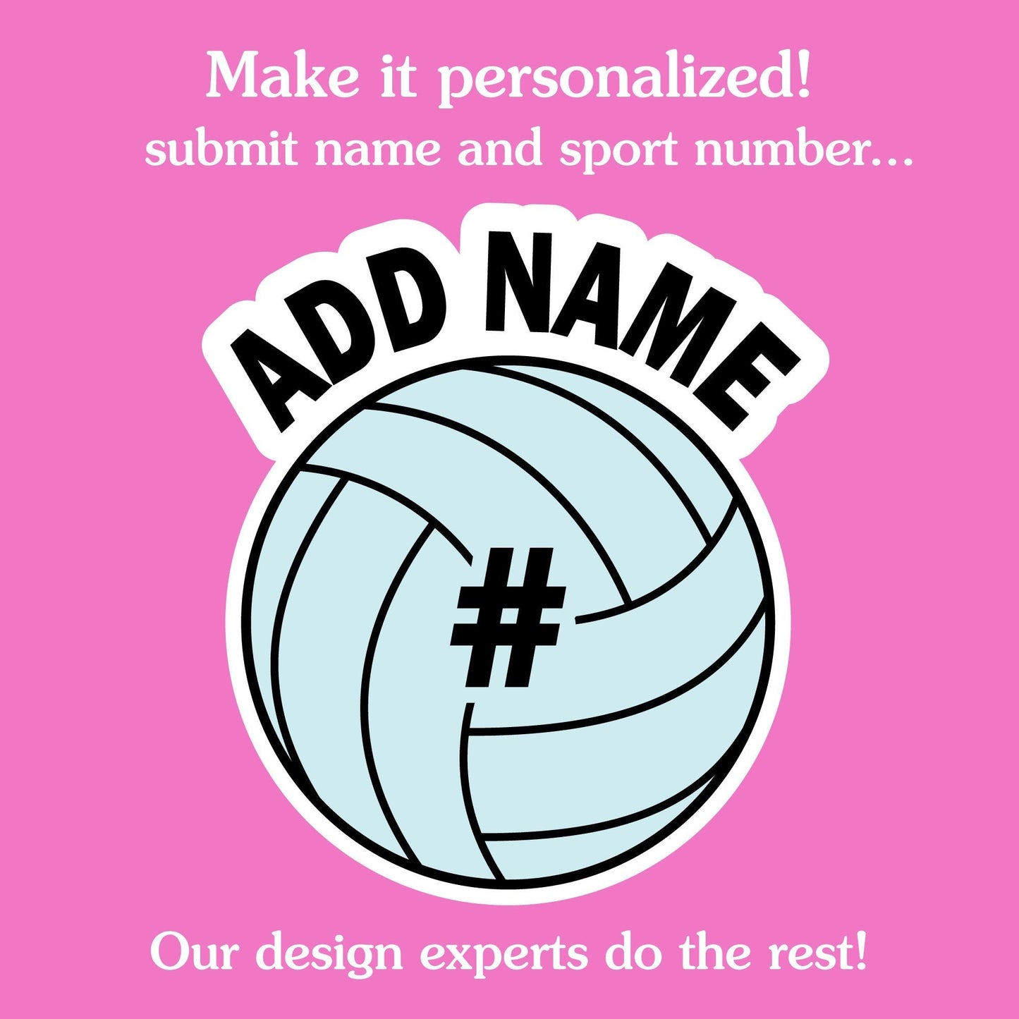 Custom Text Volleyball Temporary Tattoos - 12 Ct