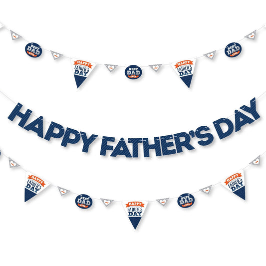 Happy Father's Day - We Love Dad Party Letter Banner Decoration - 36 Banner Cutouts and Happy Father's Day Banner Letters