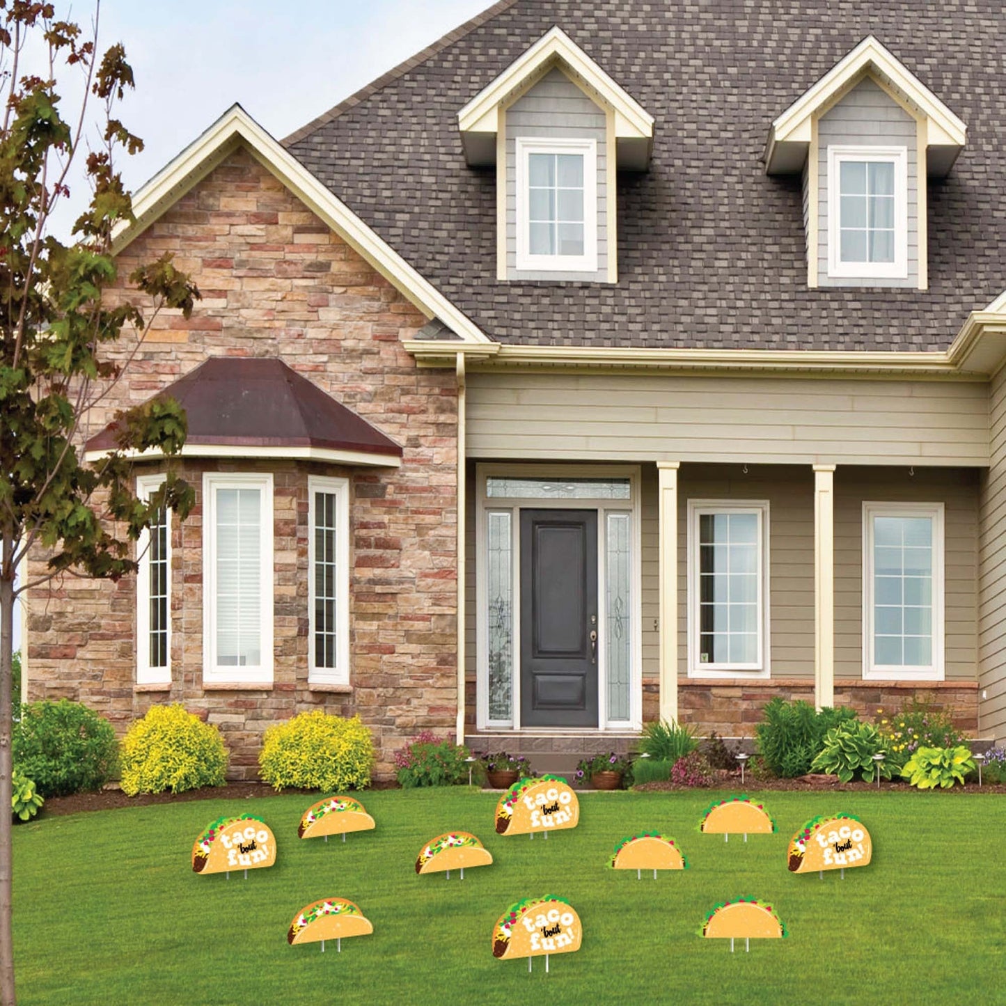 Taco 'Bout Fun - Lawn Decorations - Outdoor Mexican Fiesta Yard Decorations - 10 Piece
