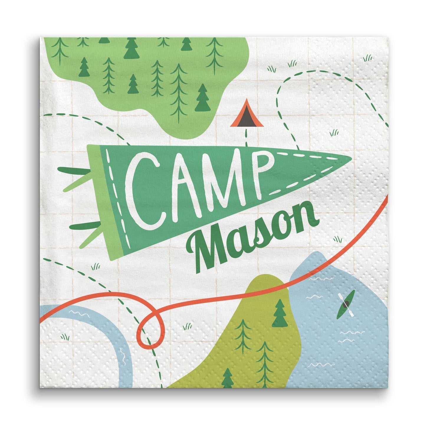 Custom Text Napkins - Camping