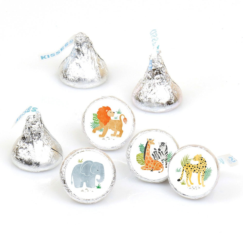 Safari Animals Candy Stickers - 1 Sheet of 108