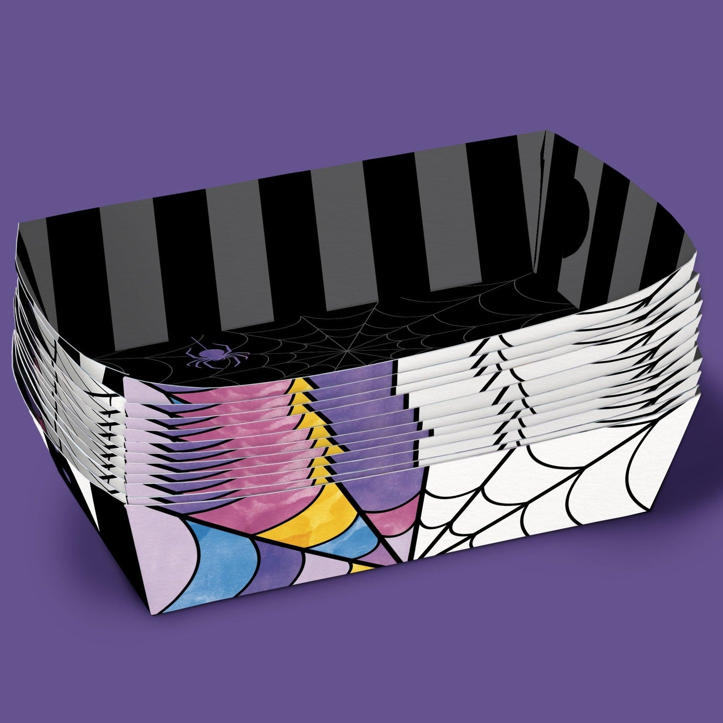 Goth Girl Paper Food Trays - 12 Ct