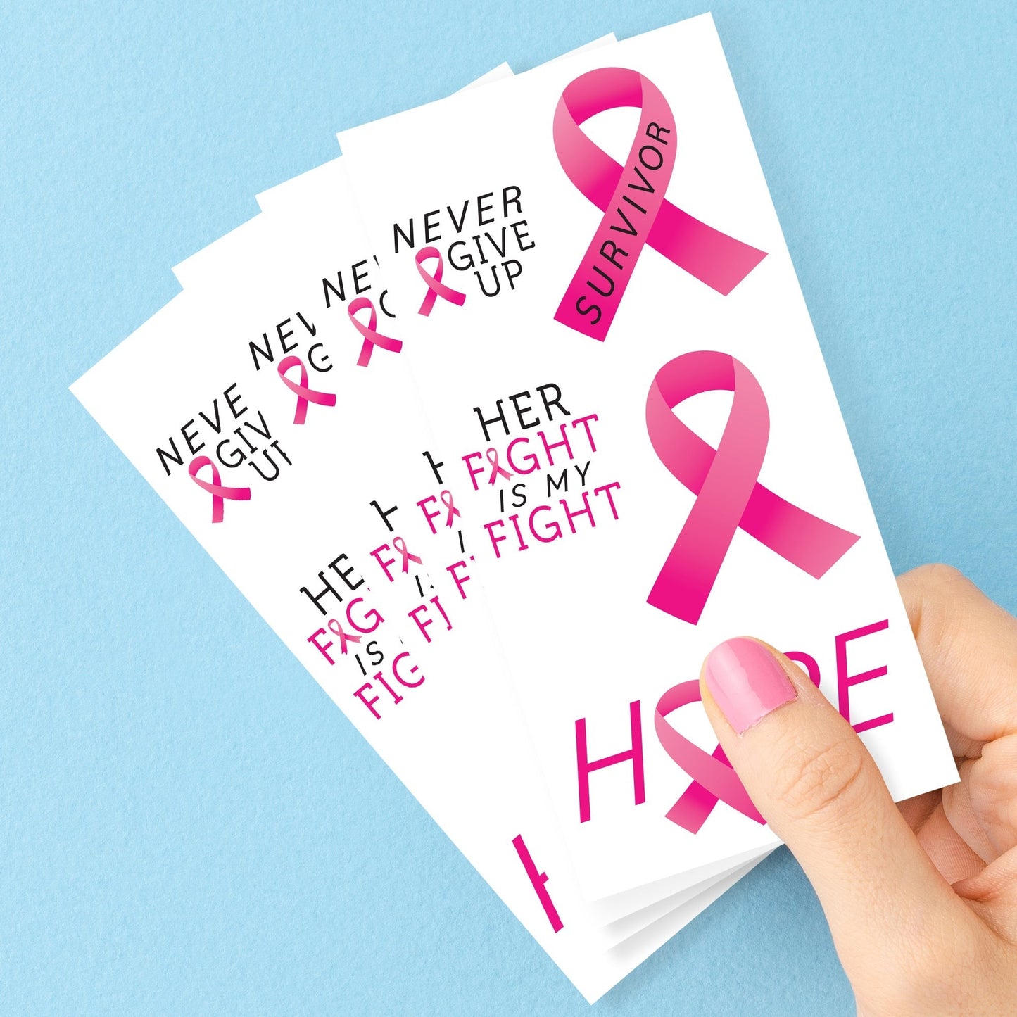 Breast Cancer Awareness Temporary Tattoos - 60 Ct