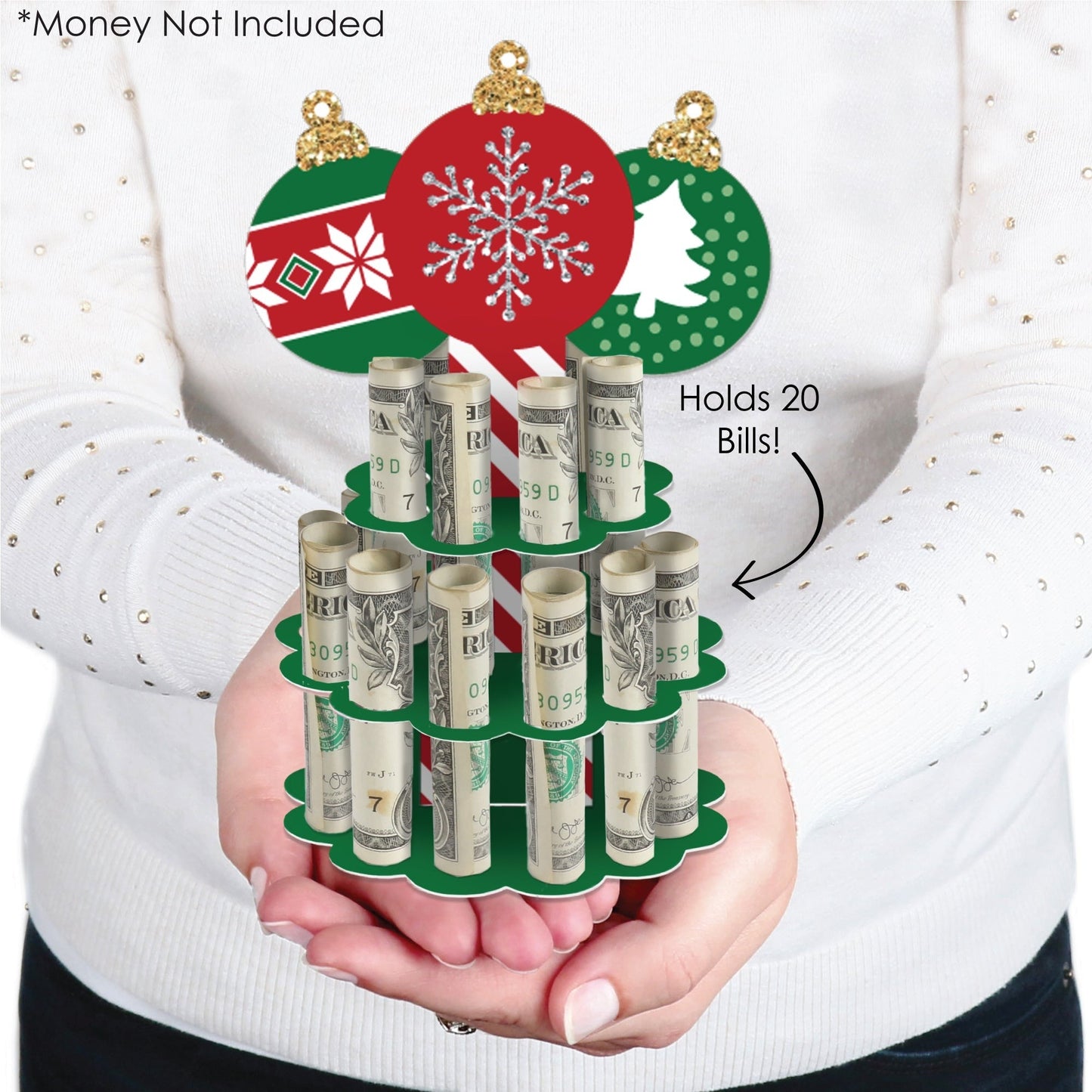 Ornaments - DIY Holiday and Christmas Party Money Holder Gift - Cash Cake
