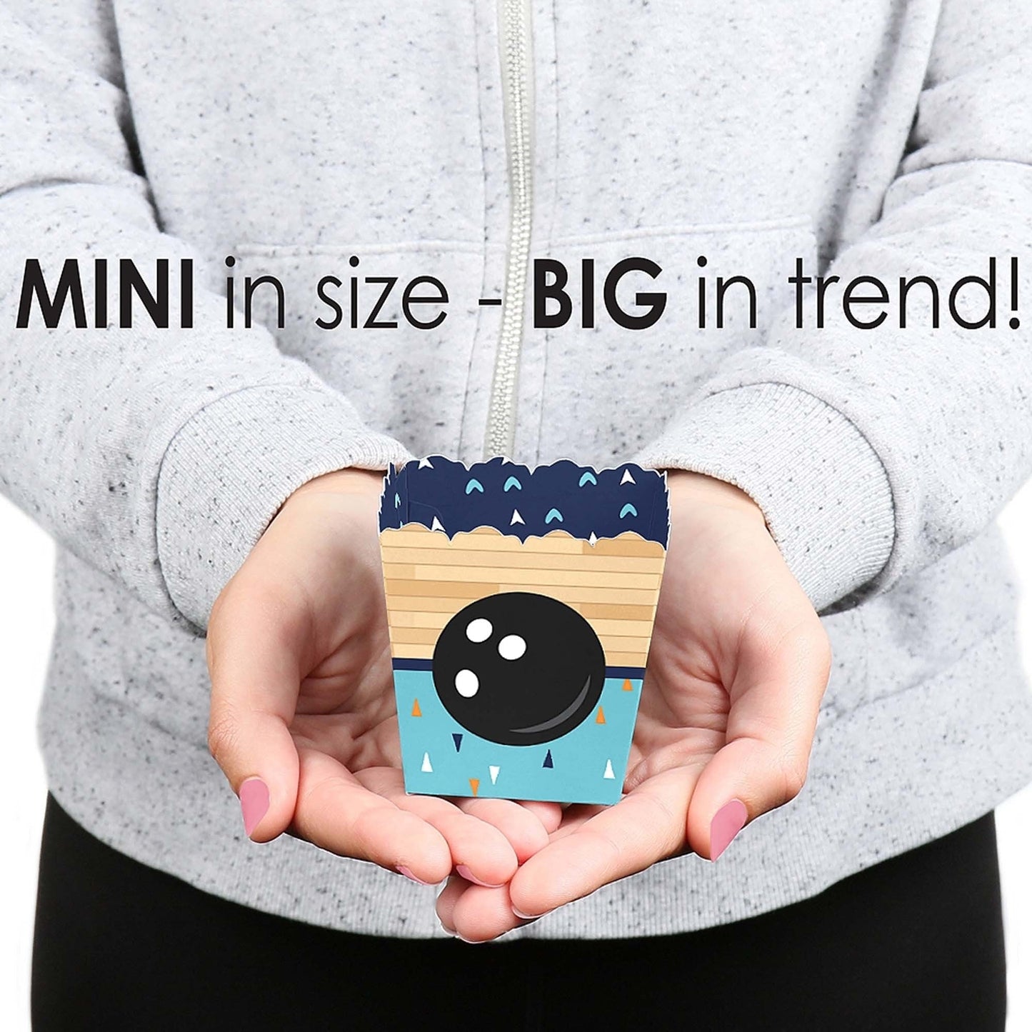 Strike Up the Fun - Bowling - Party Mini Favor Boxes - Birthday Party or Baby Shower Treat Candy Boxes - Set of 12