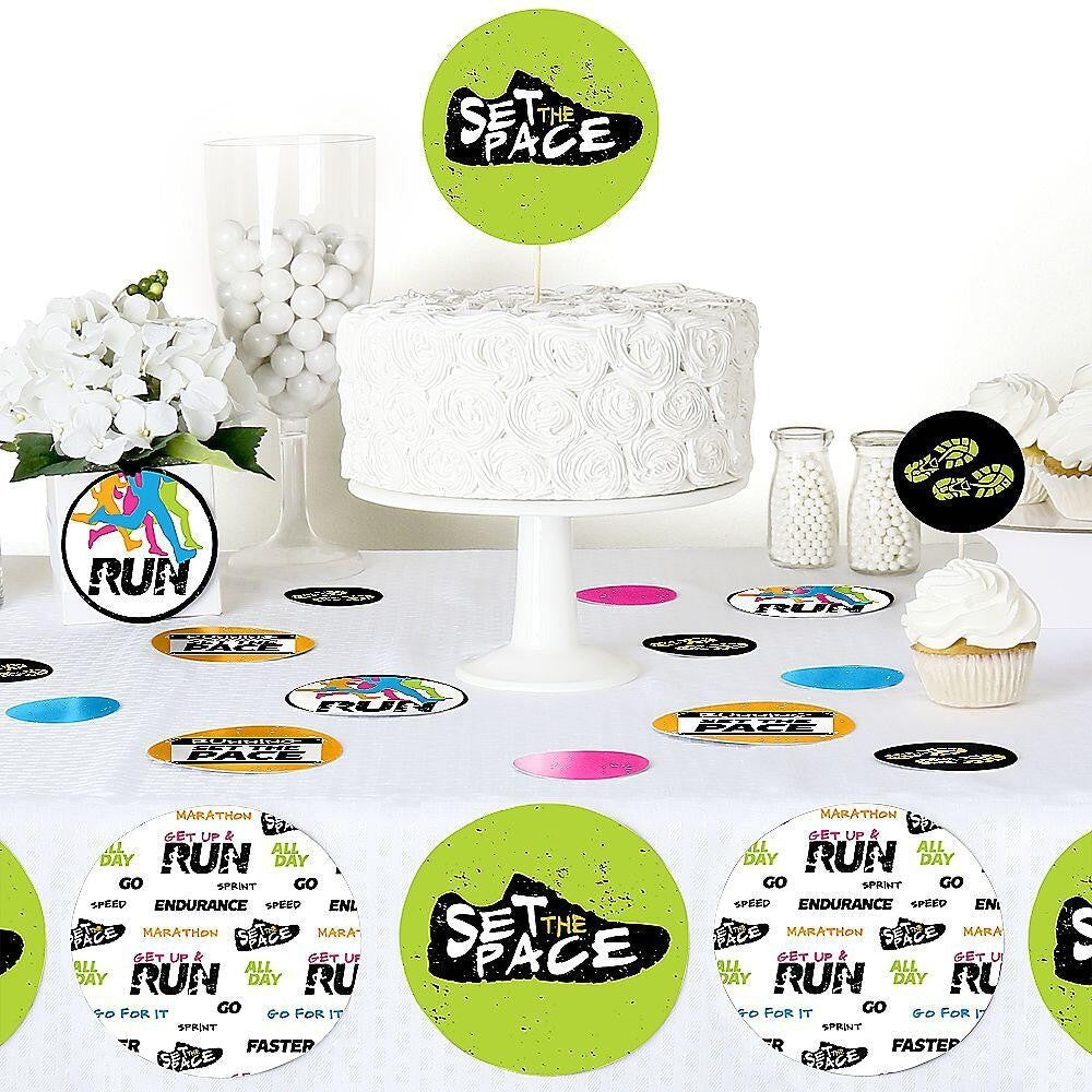 Set The Pace - Running - Track, Cross Country or Marathon Giant Circle Confetti - Party Decorations - Large Confetti 27 Count