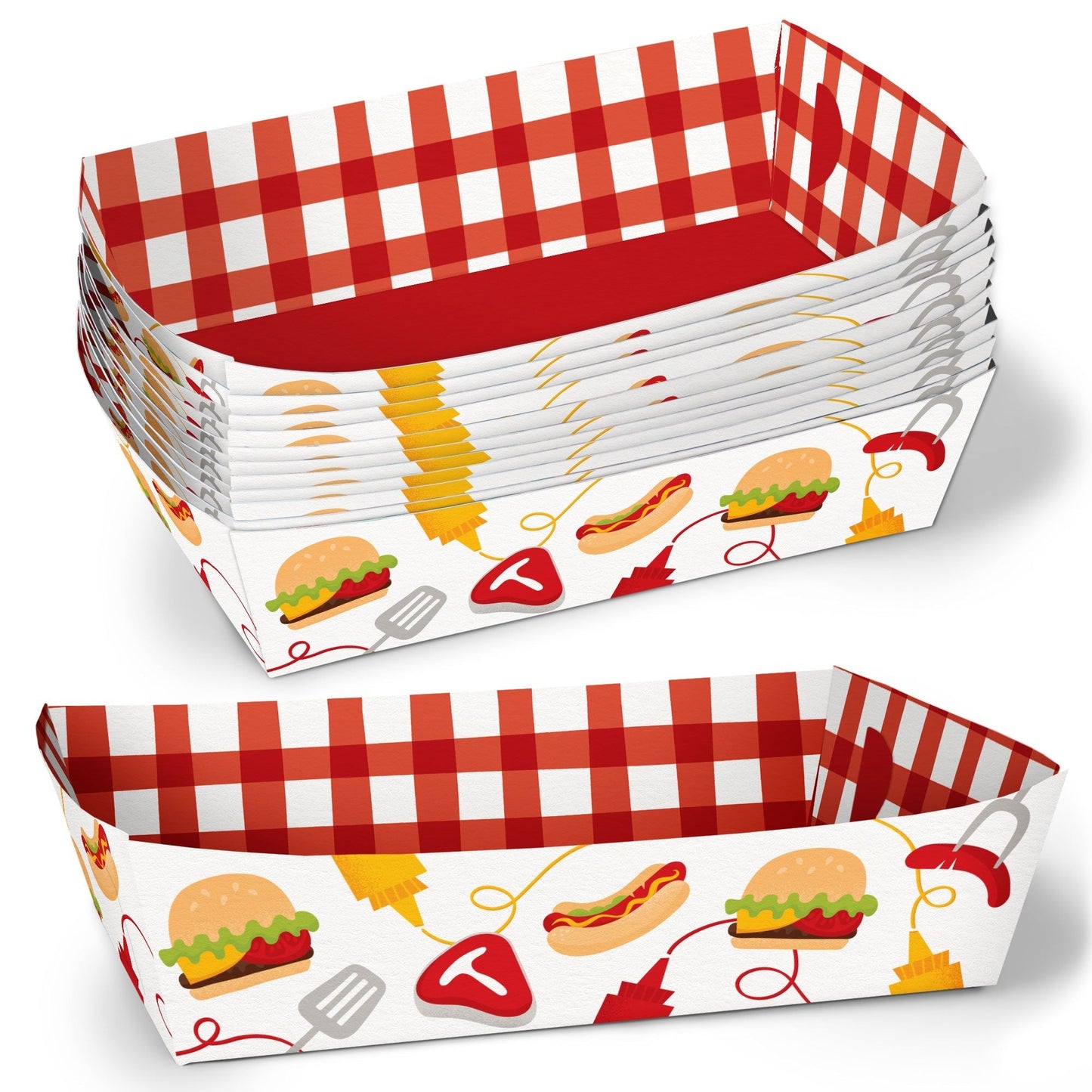 Fire Up the Grill Paper Food Trays - 12 Ct