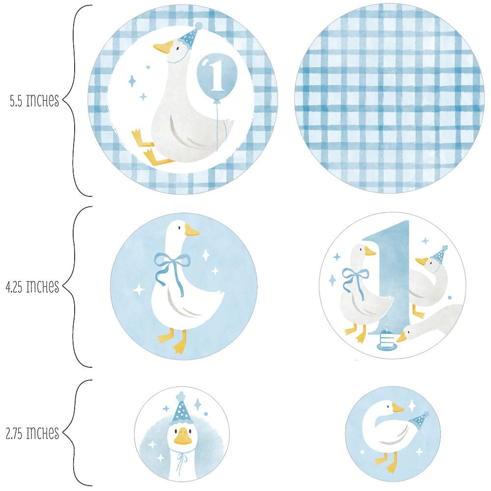 One Silly Goose Blue Large Confetti - 27 Ct
