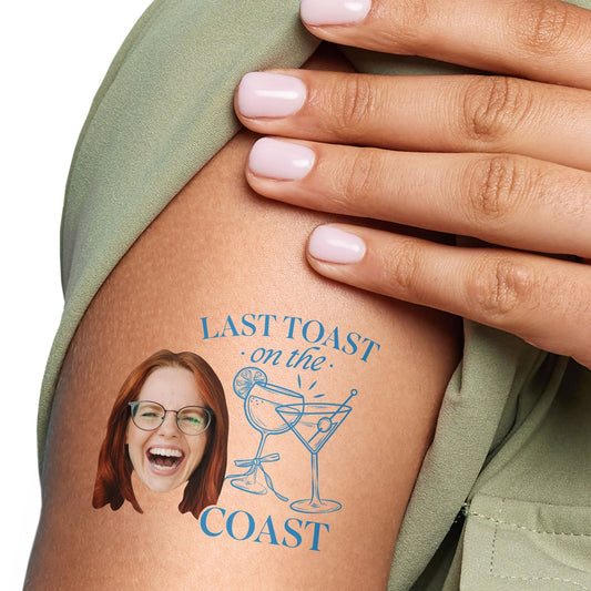 Custom Last Toast on the Coast Temporary Tattoos - 12 Ct