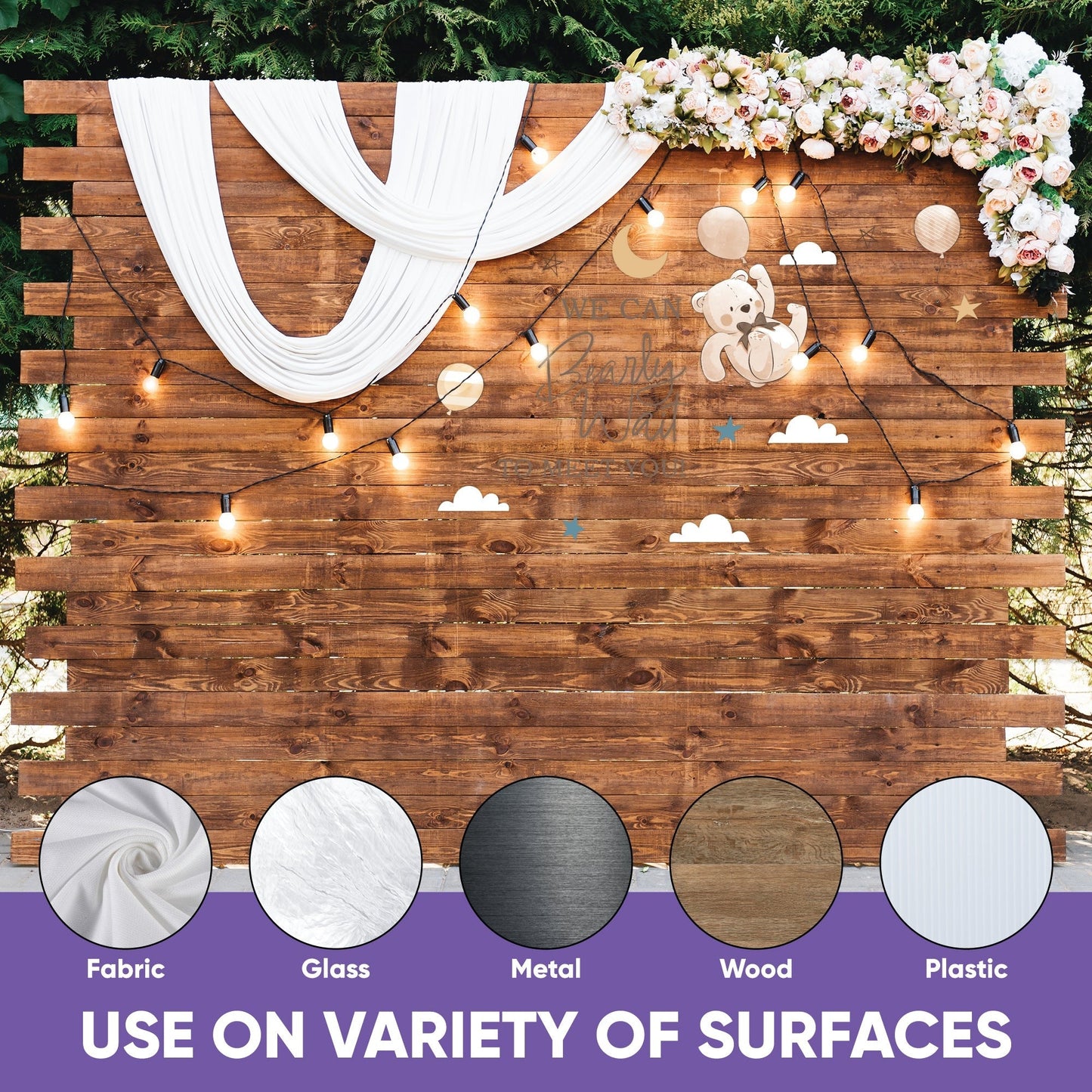 We Can Bearly Wait Backdrop Decals