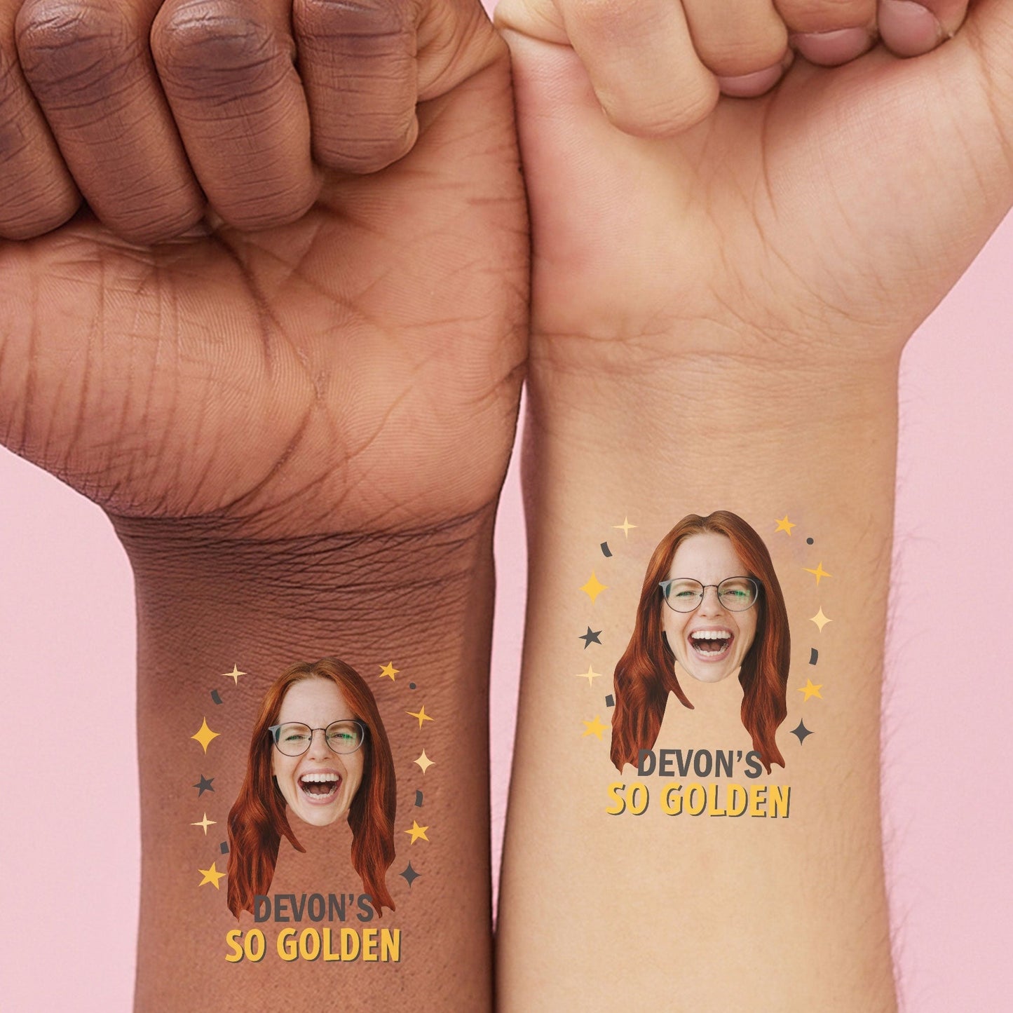 Custom Golden Birthday Temporary Tattoos - 12 Ct