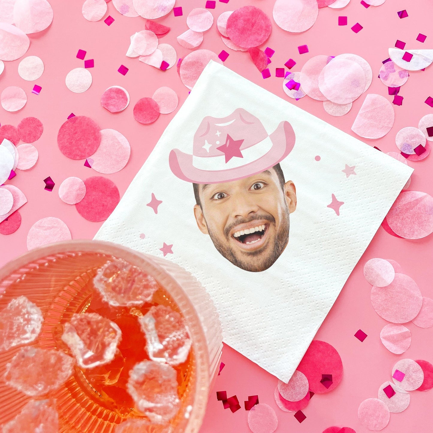 Custom Face Napkins - Rodeo Cowgirl