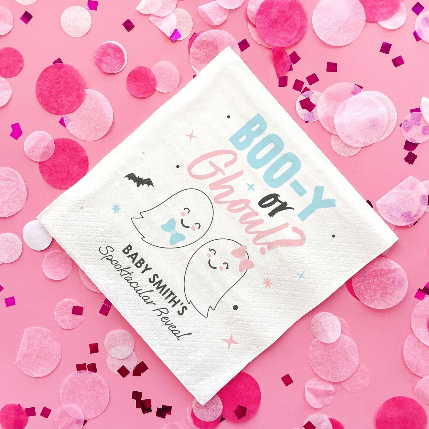 Custom Text Napkins - Boo-y or Ghoul - 50 Ct