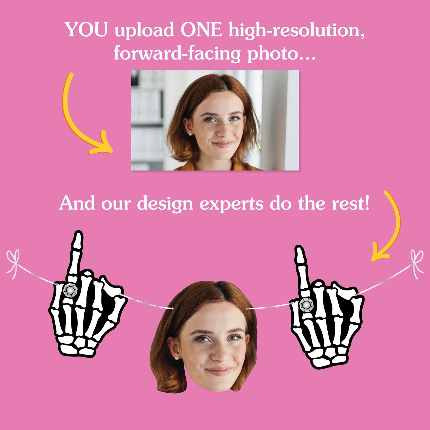 Custom Face Garland Banner - Til Death Do Us Party