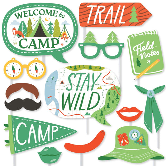 Camping Photo Props - 20 Ct