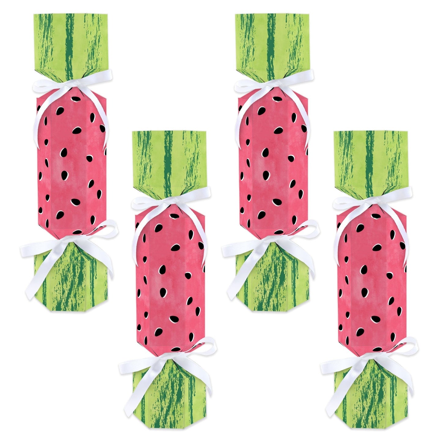 Sweet Watermelon - No Snap Fruit Party Table Favors - DIY Cracker Boxes - Set of 12